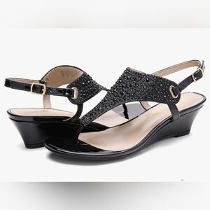 Women's Low Wedge Dress Sandal. Size 10